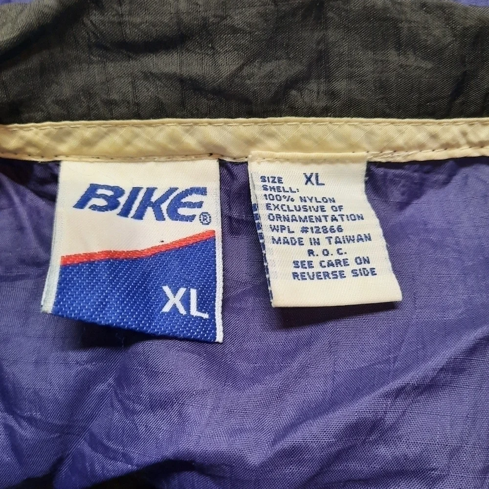 Vintage Bike Windbreaker Jacket Full Zip Mens XL Purple Black